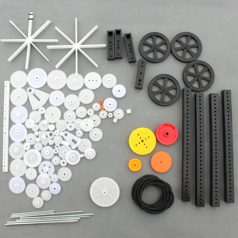 92 шт. пластиковая коробка передач с четырьмя колесами|plastic kit|kit toytoy kit |