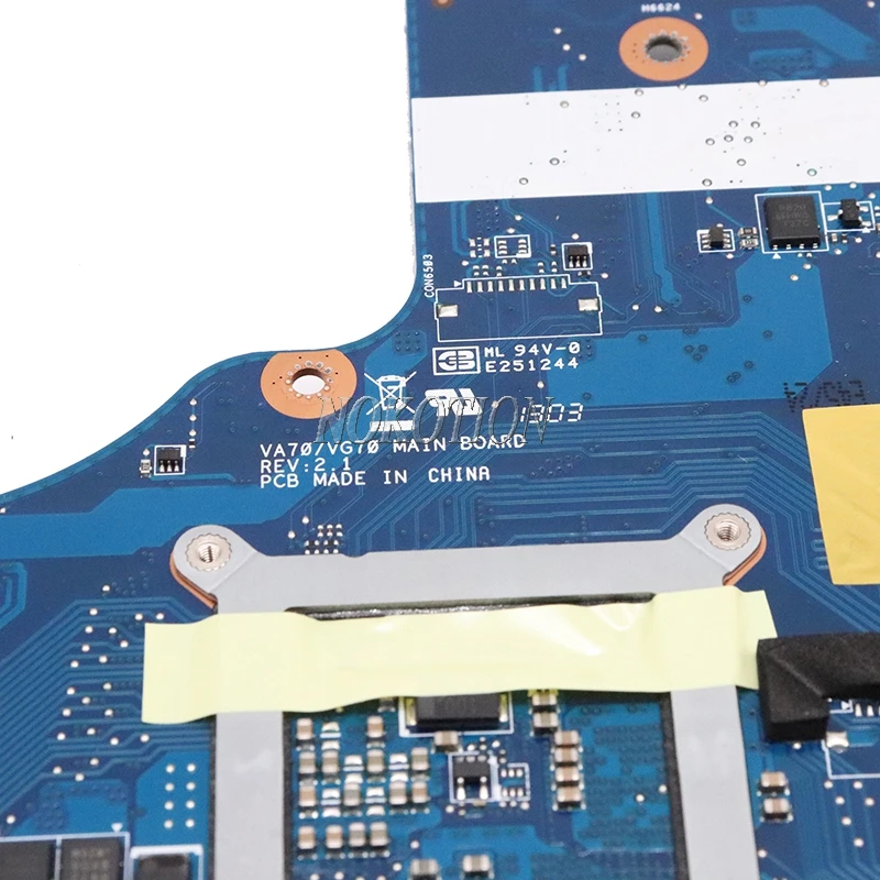 Материнская плата для ноутбука Acer Aspire V3-771 V3-771G с диагональю экрана 17,3 дюйма, HD4000, с гарантией 60 дней - NOKOTION NBM7Q11001 NB.M7Q11.001 VA70 VG70.