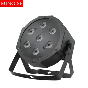 Плоский светодиодный светильник RGBW 4 в 1, 7x12 Вт, светодиодный светильник DMX512, освещение для дискотеки, настенный светильник, маленький светодиодный мини светильник