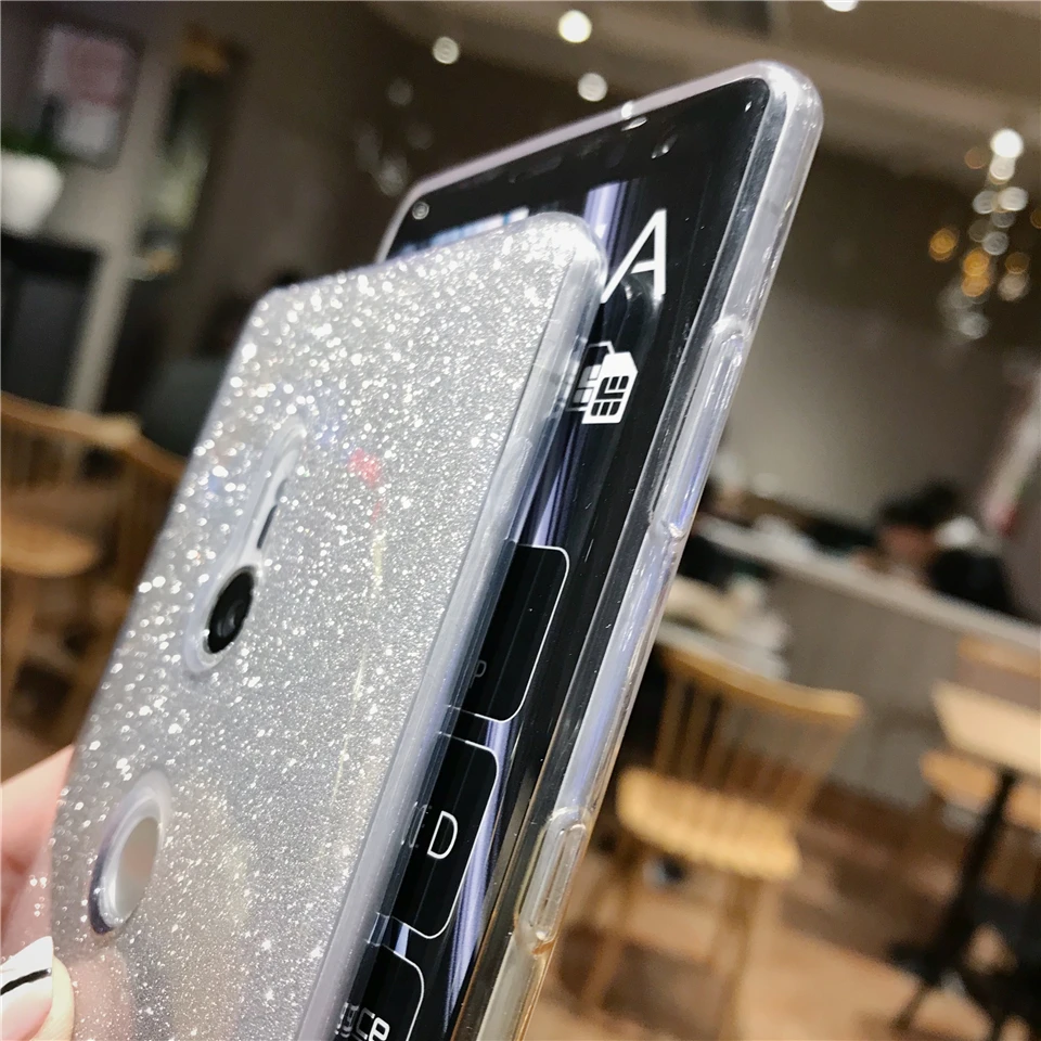 Милый Блестящий градиентный Силиконовый ТПУ чехол для Sony XZ3 XZ XZ1 XZ2 XZ4 компактный