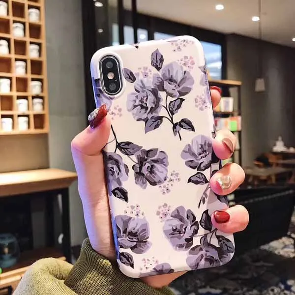 f LOVECOM популярный винтажный цветочный чехол для телефона для iPhone 11 Pro Max XS Max XR 6 6S 7 8 Plus X мягкий IMD цветочный чехол для телефона Лучший подарок - Цвет: f