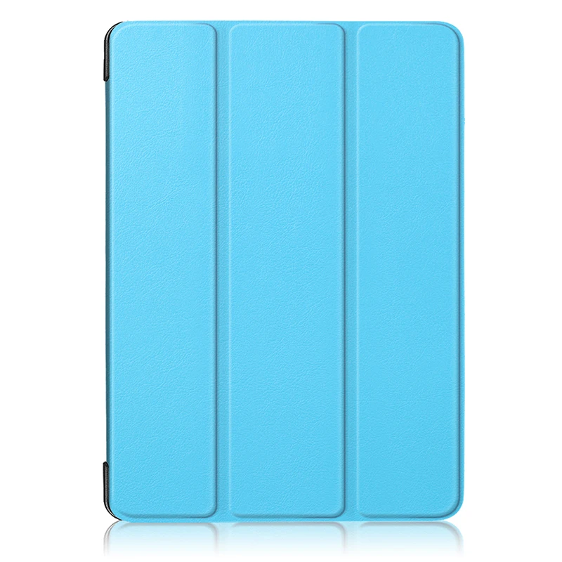 Sky blue cast Чехол для microsoft Surface Go 10 дюймов защитный кожаный чехол+ кожа три раза смарт откидная крышка ударопрочный чехол для планшета - Цвет: Sky blue cast