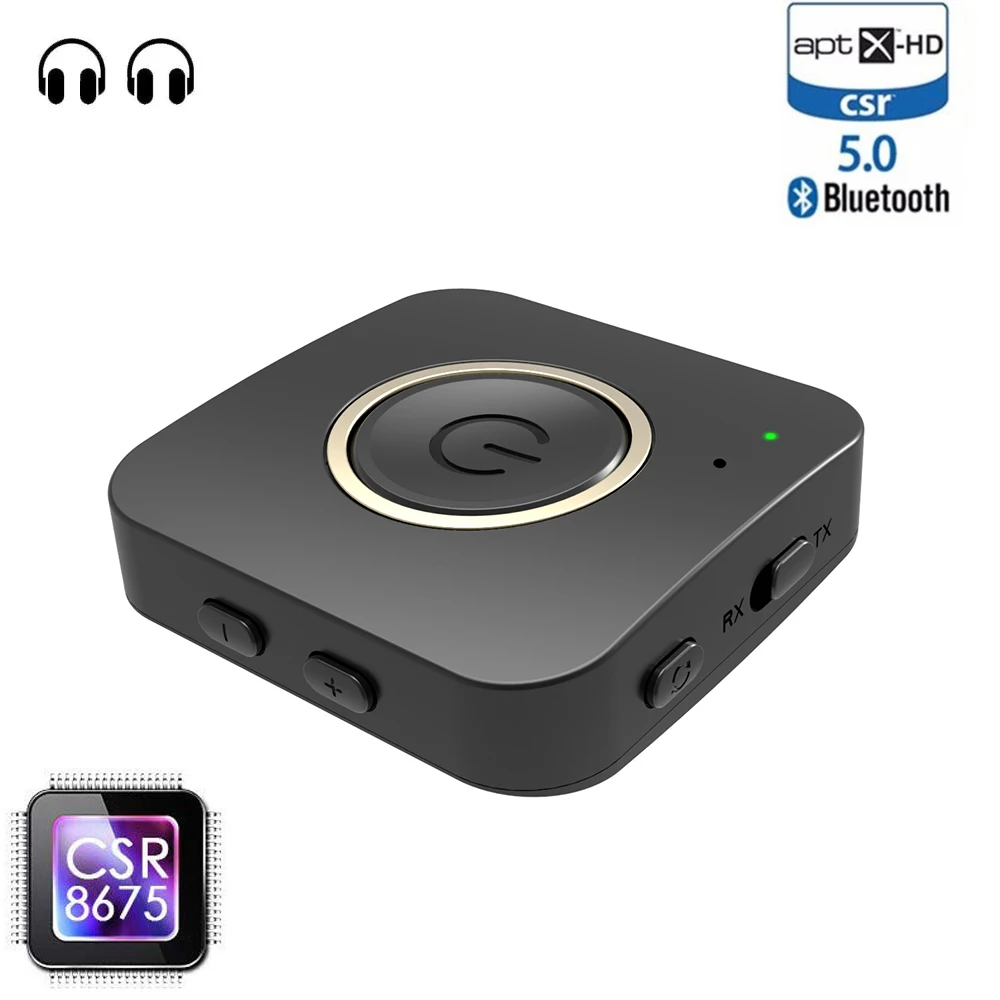 Двойное соединение Bluetooth 5 0 A2DP Aptx HD с низкой задержкой стерео гарнитура Aux 3 мм