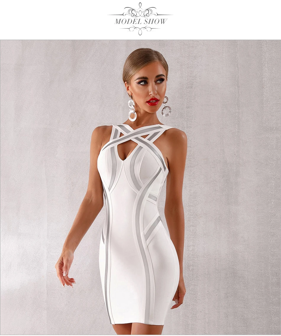 Adyce новое летнее женское Бандажное платье Vestido сексуальное черное белое с открытыми плечами облегающее Клубное подиумное вечернее платье