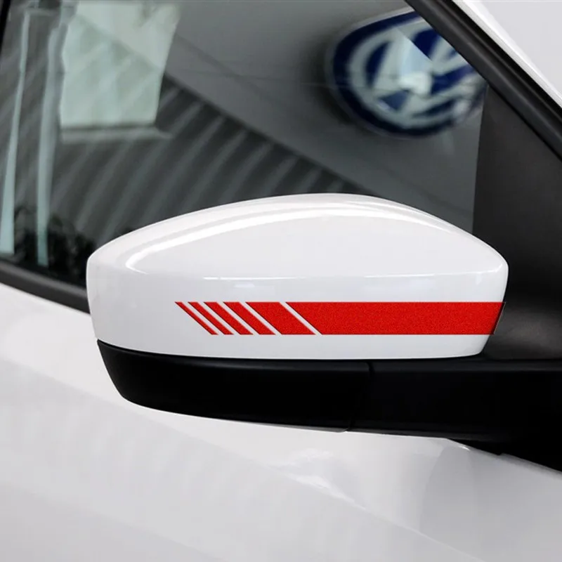 Светоотражающая цветная полоса украшение автомобиля Наклейка на зеркало
