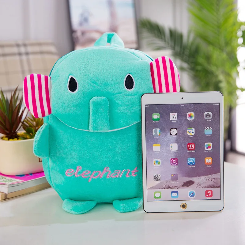 Милые животные elephent Мультфильм Детский плюшевый рюкзак игрушка мини школьные