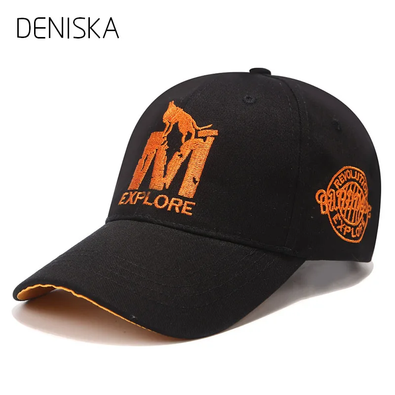DENISKA 2018 Baseball Cap New Letter M Wolf Print Cotton Hat Sport cap Men Women Snapback | Аксессуары для одежды