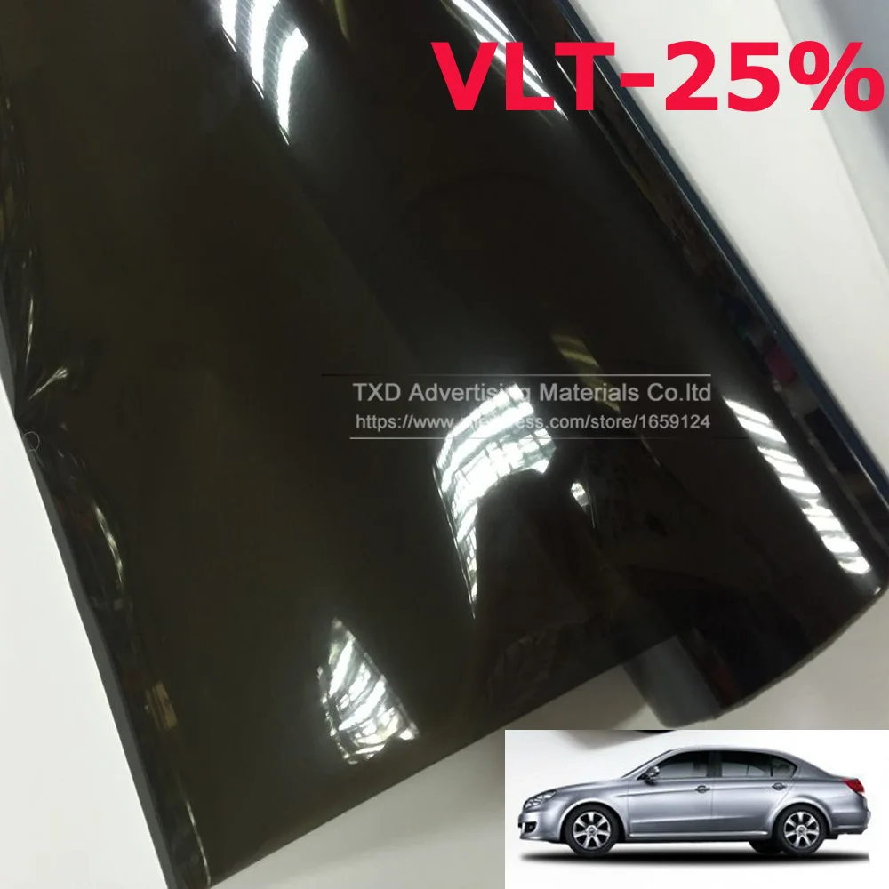 50CMX300CM Тонировочная пленка для окна автомобиля VLT 25% 2PLY Автомобильный дом
