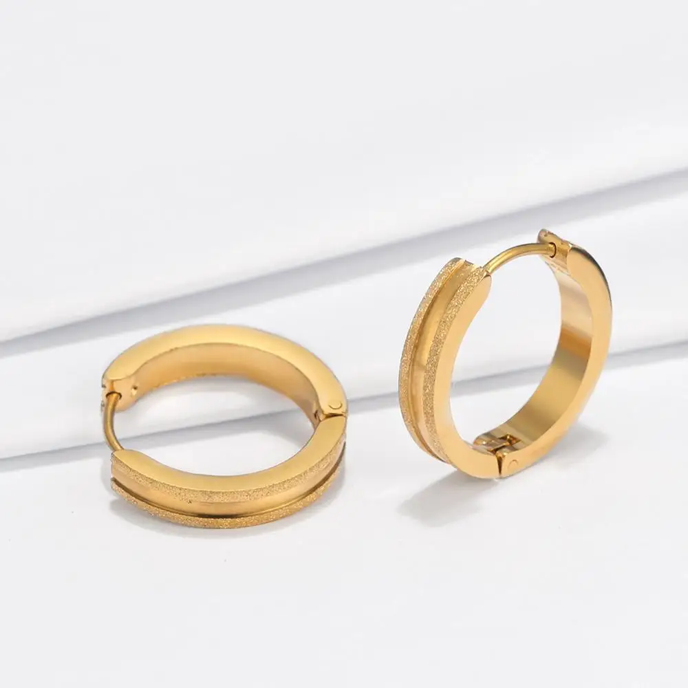 Gold Color Effie queen блестящая серьга-Кольцо из нержавеющей стали серьги для женщин 20 мм круглый золото/серебро цветная серьга женские ювелирные изделия Горячие Aretes DGTE95 - Окраска металла: Gold Color