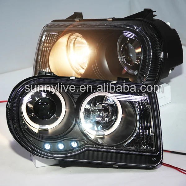 

For Chrysler 300C LED Head Light Angel Eyes 2005-2010 Year SN