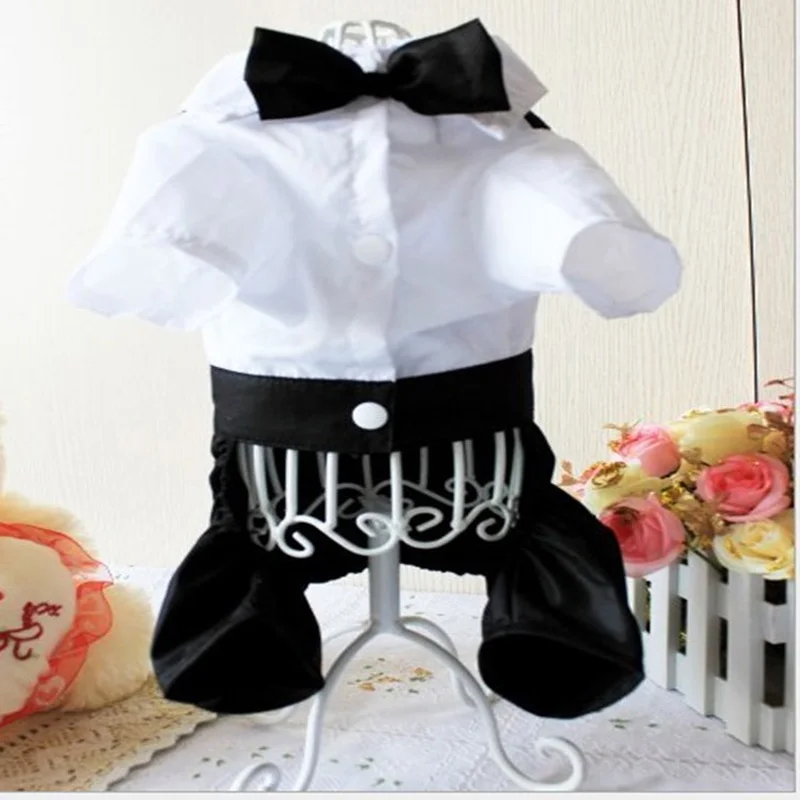 

Clothes for Small Dogs Puppy Teddy Poodle Chihuahua Coat Handsome Pets Dog Suit Wedding Dress Pet Clothes ropa para perro 20