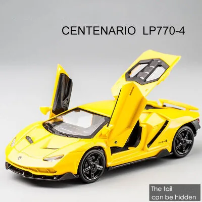 Lamborghini-yellow KIDAMI 1:32 литая под давлением модель автомобиля звуковой светильник оттягивающая отличная игрушка-Имитация автомобиля коллекция для детей и взрослых игрушки подарки - Цвет: Lamborghini-yellow