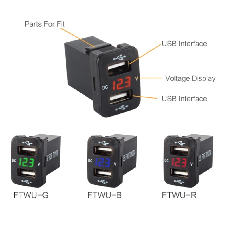 12V двойной USB порт автомобильное зарядное устройство гнездо вольтметр 4.2A адаптер