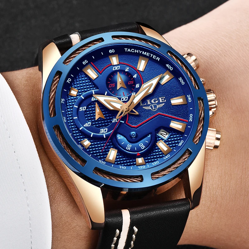 Men Watches LIGE Top Brand Luxury Fashion Business Watch Military Waterproof Chronograph Male Sports Relogio Masculino | Наручные часы