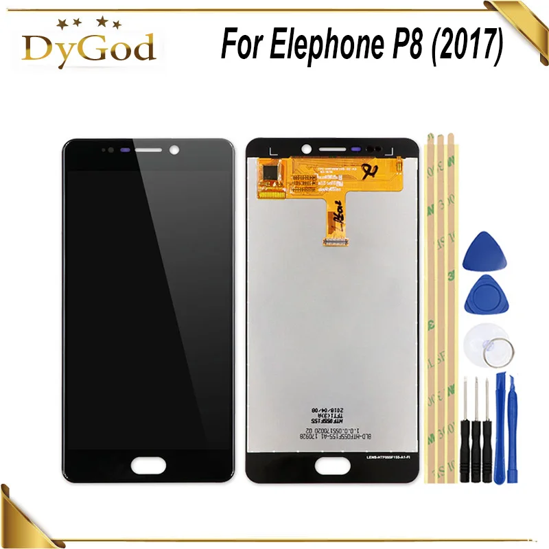DyGod For Elephone P8 2017 LCD Display and Touch Screen 5.5'' Digitizer Assembly (2017) Mobile+tools | Мобильные телефоны и