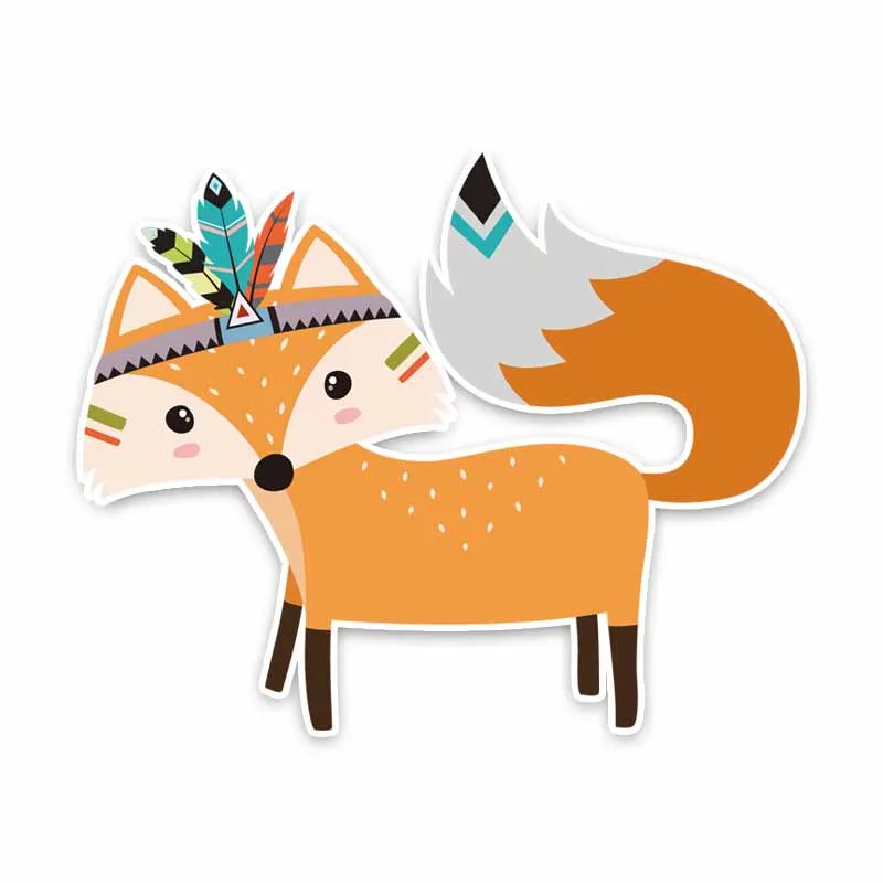 YJZT 13.5CM*11CM Beautiful Cartoon Animal Fox Decoration Patterns Decal PVC Car Sticker 5-0971 | Автомобили и мотоциклы