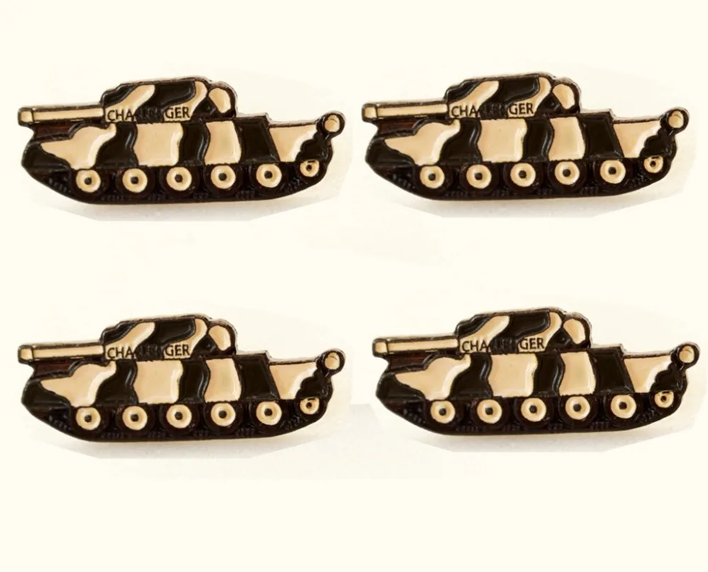 В партии 5 шт. Challenger боевой танк эмалированный нагрудный/Hat/галстук бабочка на