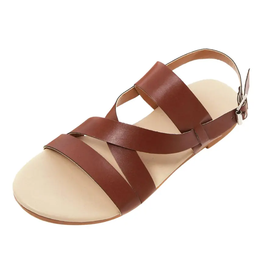 Женская обувь Новинка лета 2019 женские сандалии модные с пряжкой на ремешке