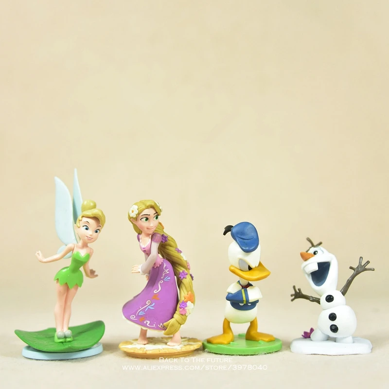 Disney Tinker Bell Дональд Дак Олаф 7 11 см фигурка модель аниме мини украшение ПВХ