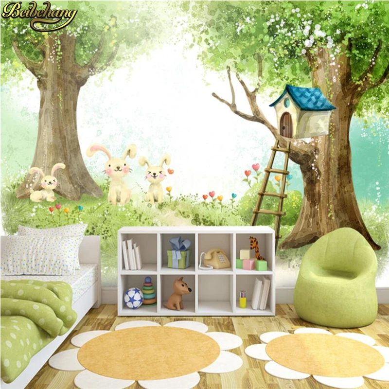 

beibehang papel de parede 3d flooring Cartoon children's room wallpaper for walls 3 D modern super large wall mural wall paper