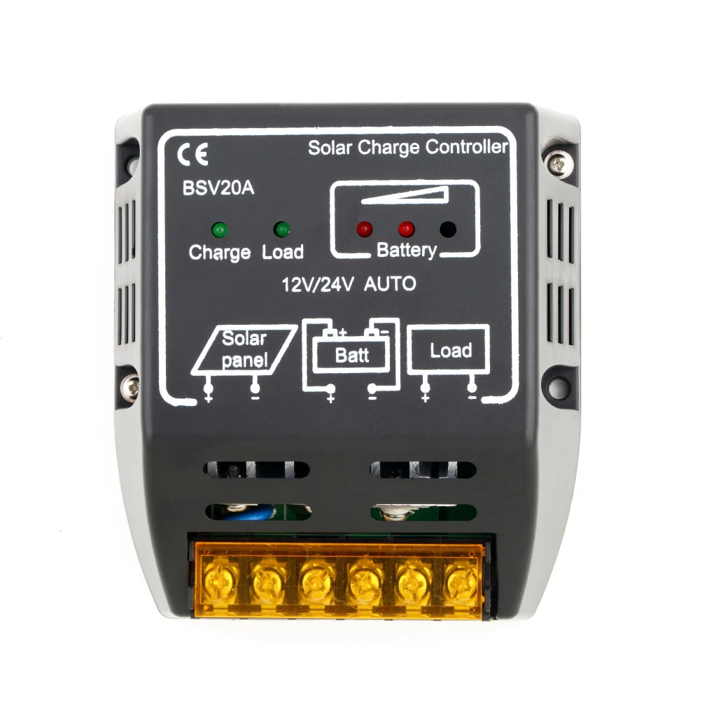 20A 12 V/24 V Солнечный контроллер зарядки панели Батарея регулятор надежную защиту