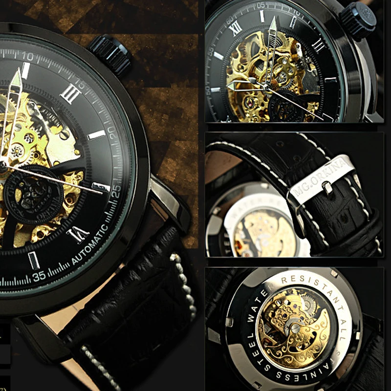 Горячие мужские часы автоматические модные спортивные Relojes Мужские механические