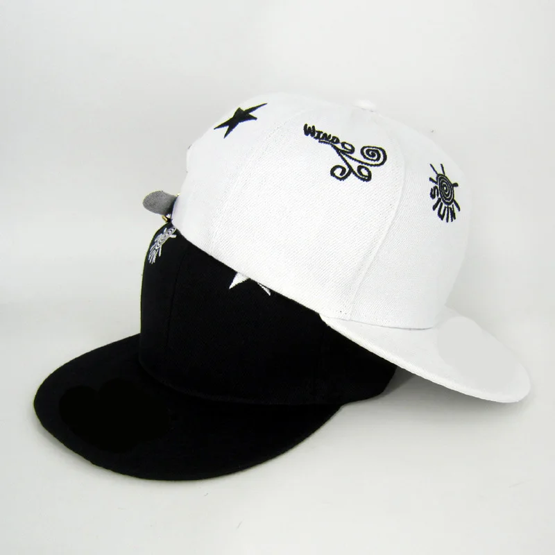 

Men Women SunShade Washable Cotton Adjustable Baseball Cap Celebrity Summer Sunscreen Hip Hop Embroidery Pentagram Sun Hats P44