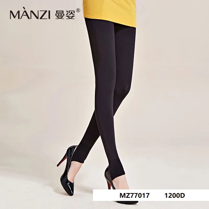 Новое поступление 2017 хлопковые облегающие колготки MZ77017 MANZI 1200D с лямками внутри