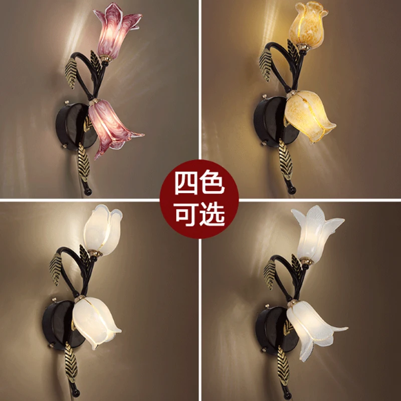 Фон бра Современный Садовые цветы столовая спальня bedsideLED простой проходу