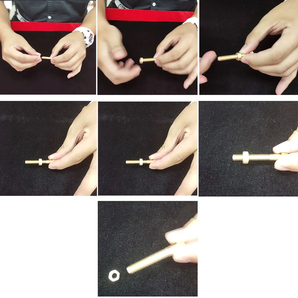 Реквизит Производительность крупный план Гайка Болт магические трюки разум болт