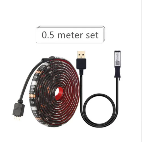 0.5meter set 5 V USB мощный светодиодный светильник PC RGB Bluetooth SMD 5050 DC 5 V Wifi Светодиодная лента для телевизора с подсветкой Wifi Bluetooth контроллер - Испускаемый цвет: 0.5meter set