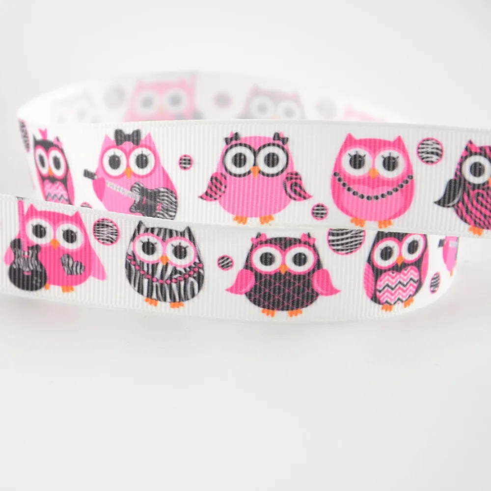 Милый дизайн guita owls 7/8 дюйма 22 мм 100% полиэстер для украшения ремесел подарки