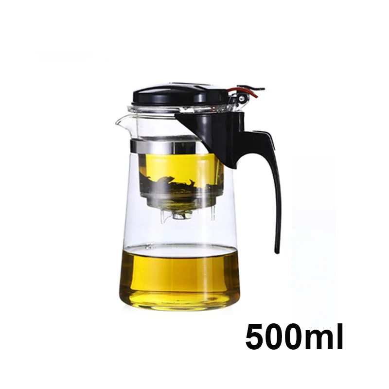 500ml taper type 350 мл 500 мл 750 мл 1000 мл стальной чайник из нержавеющей стекла чайник для воды с фильтрующей сеткой для заварки травяные термостойкие - Цвет: 500ml taper type