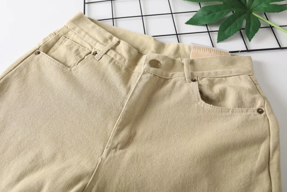 Брюки с высокой талией свободные Женские однотонные уличные штаны-шаровары