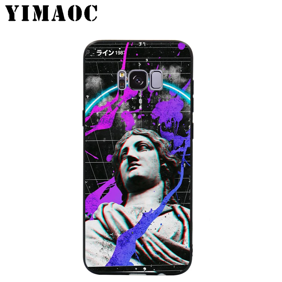 YIMAOC Aesthetic Statue Sad Soft Case for Samsung Galaxy S10 S10e S9 S8 A6 Plus S7 S6 Edge A7 A5 A3 J6 Note 9 8 |