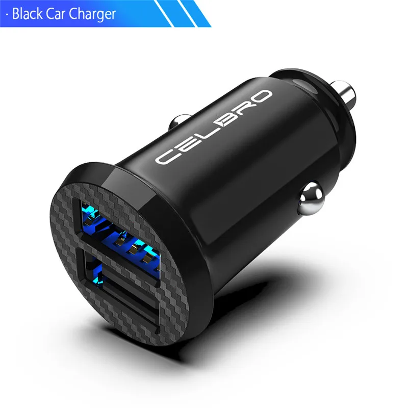 Black Car Charger Обновленный мини-Переходник Usb для зарядки в машине для мобильного телефона автомобильное зарядное устройство двойной Usb порт питания 2 порта зарядное устройство s Автомобильное зарядное устройство - Тип штекера: Black Car Charger