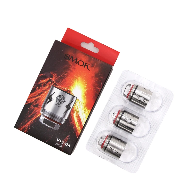 Original Smok TFV12 6ml Atomizer Q4 Coil X4 T12 Coils 510 350w Fit GX350 G-priv Cloud Beast King Tank Electronic Cigarette Vape |