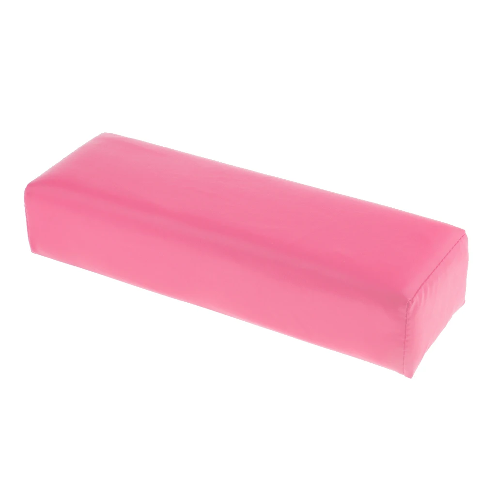 Pink Удобная губчатая Подушечка для рук, прочная искусственная кожа для дизайна ногтей держатель для рук-устойчивый грязный - Цвет: Pink