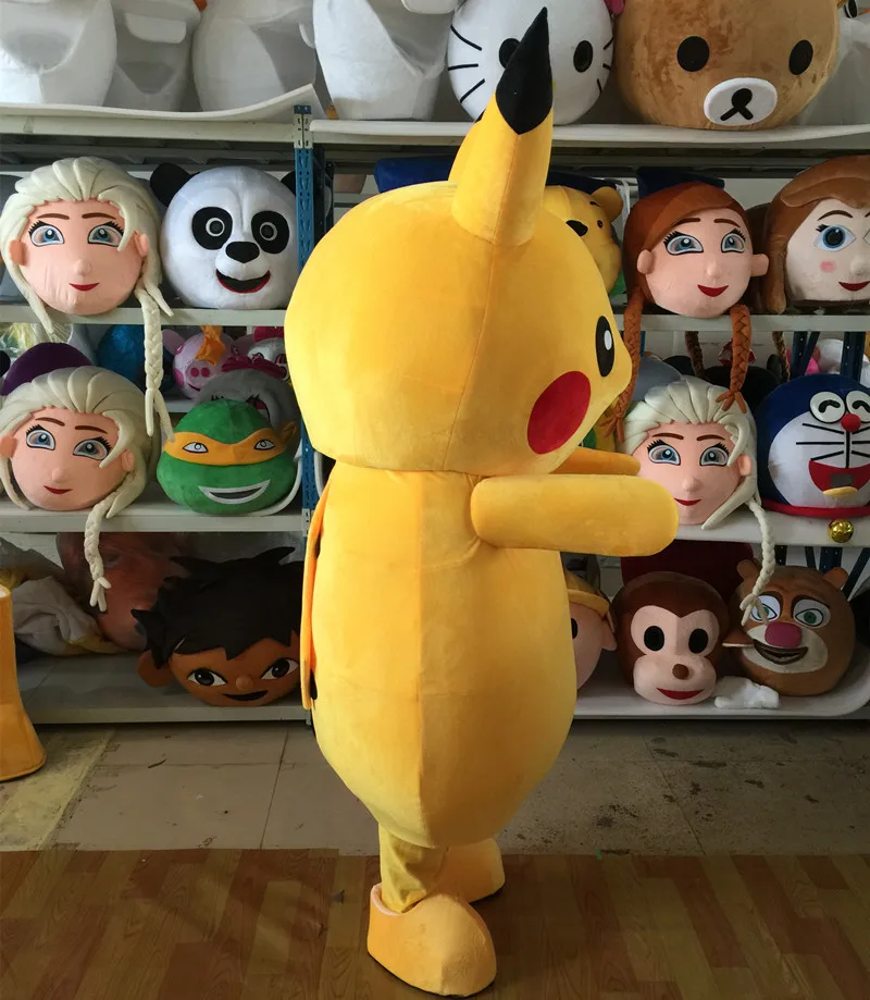 Роскошный талисман PIKACHU костюм с героями мультфильмов талисмана нарядное платье