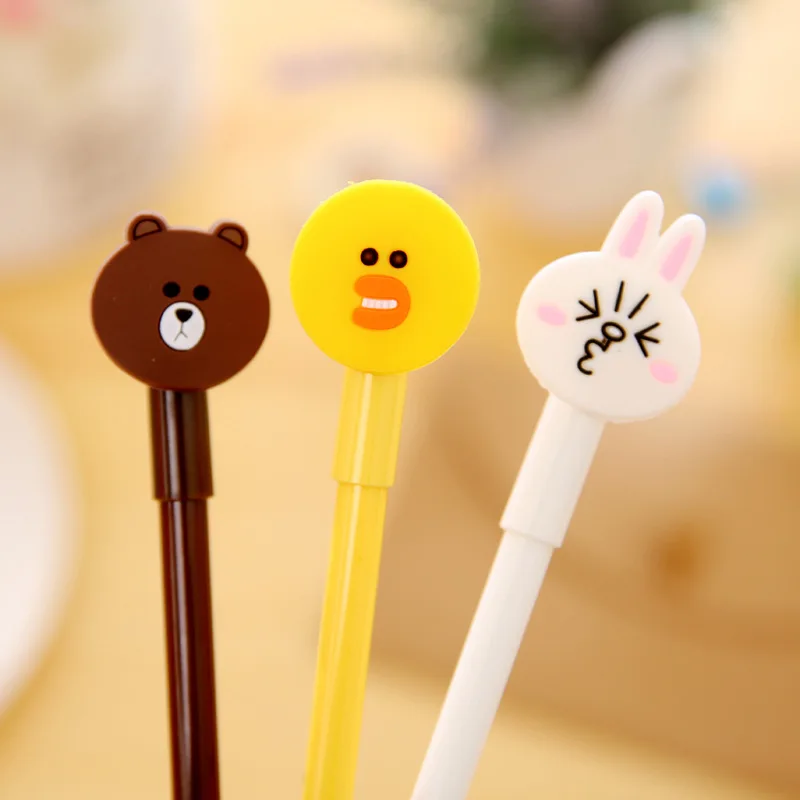 Гелевая ручка Kawaii корейский мультяшный медведь кролик утка канцелярский магазин