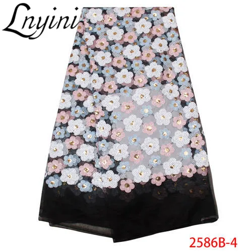 New Arrival French Tulle Lace with Sequins African 2019 High Quality Popular Fabrics for Wedding Dress L2586B | Дом и сад