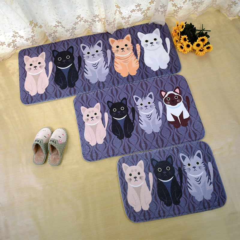 Добро пожаловать коврики с изображением животных кошек напольные для ванной и