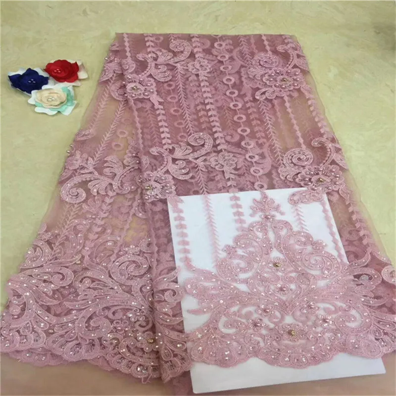 Новинка 2019 африканские камни Кружевная Ткань 5 ярдов/партия швейный материал