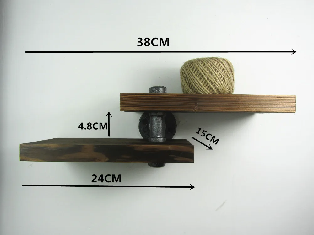 Деревянная настенная полка стеллаж для ресторана бара кафе магазина|wall mounted