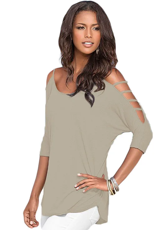 

Watermelon Red Strappy Cold Shoulder Top
