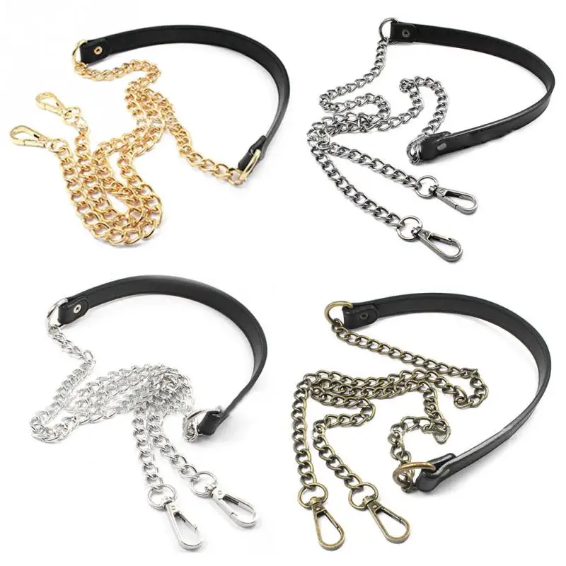 Bag Chain Replacement Metal+PU Leather Strap for DIY Handbag Shoulder 120cm | Багаж и сумки