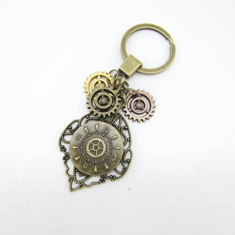 Металлический брелок в стиле стимпанк фигурка быка из латуни цветов|steampunk