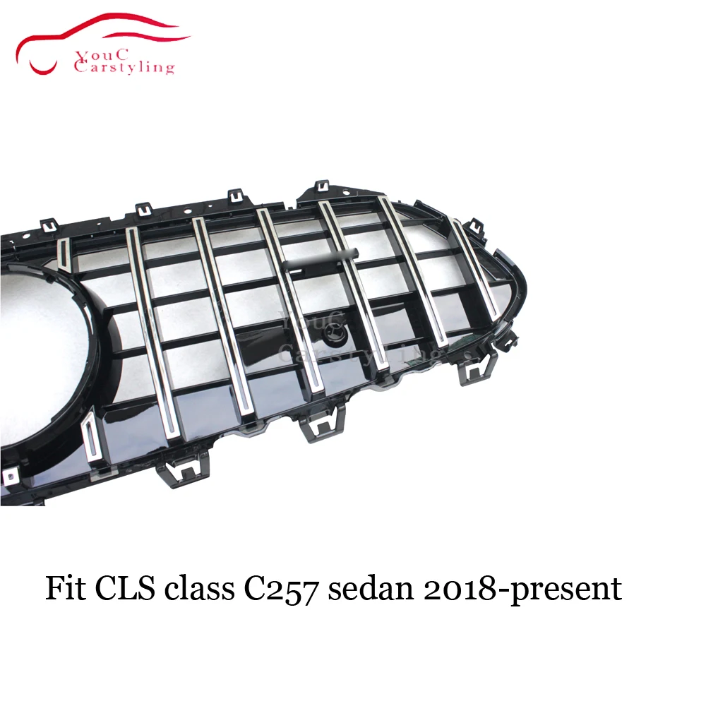 C257 GT R Передняя решетка для Mercedes CLS Class 4 дверный седан 2019 2020 гриль ABS автомобильный