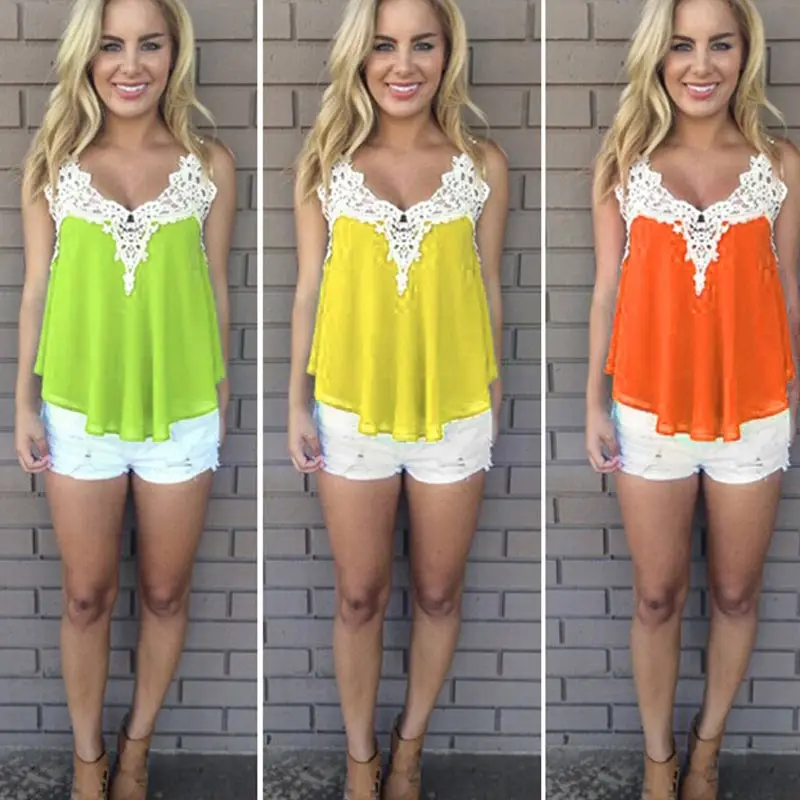 Летние женские топы пикантный жилет без рукавов с V-образным вырезом и ремешком
