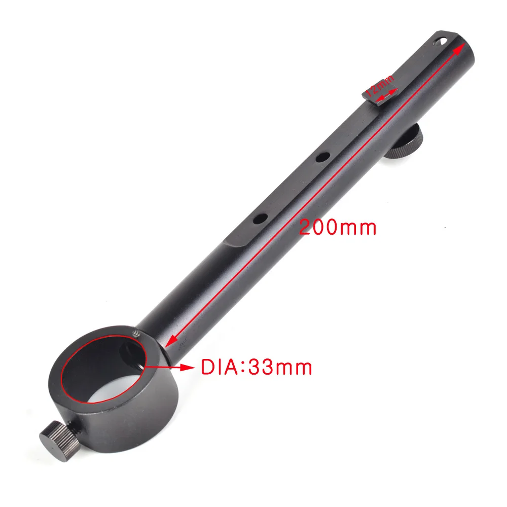 

33mm Diameter Metal Extra Arm Support Holder Black Bar for Stereo Microscope LCD Monitor Screen Display